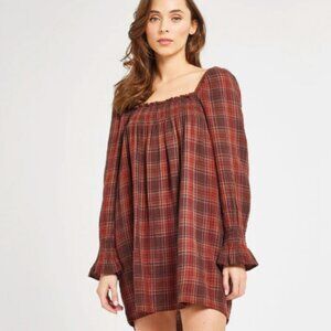 Gabriette Dress in Fireside Plaid Size M NWOT